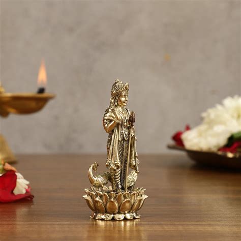 Pure Brass Small Murugan Idol - 3.5 in Height – Budhshiv.com