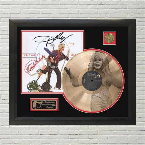 Dolly Parton 9 To 5 Custom Etched Reproduction Signed LP Display - Gold ...