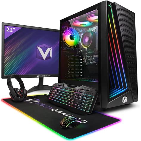 Vibox I-102 Gaming PC Set Komplett • Monitor 22 Zoll • AMD Ryzen 3 ...