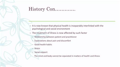 Historical Background of health psychology | PPTX
