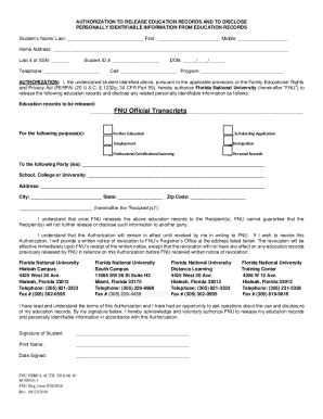 Florida National University Form 020 2018-2026 - Fill and Sign ...