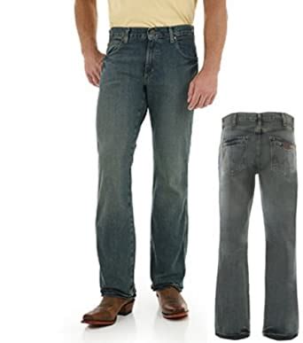 Wrangler Men's Retro Mid Rise Boot Cut Jean, Trail Worn, 36x34 : Amazon ...