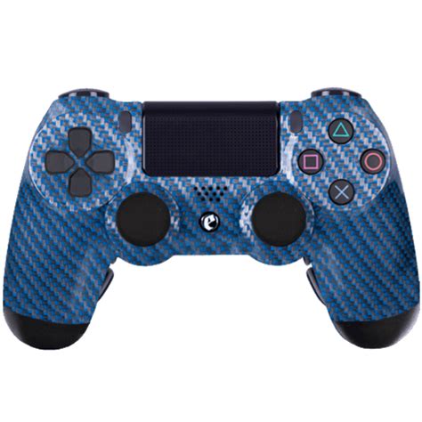 PS4 + PC Blue Carbon Fiber Controller