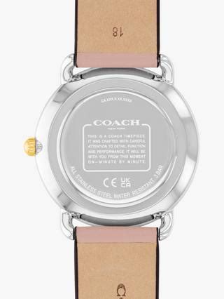 Coach Women's Elliot Leather Strap Watch, Pink/Silver