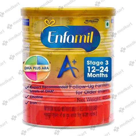 ENFAMIL A+ STAGE 3 POWDER 400 GM Price, Uses, Side Effects ...