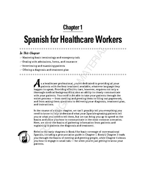 Medical-spanish-phrases - Chapter 1 Spanish for Healthcare Workers In ...
