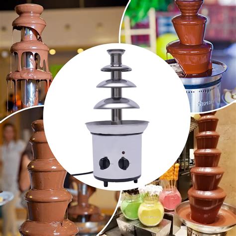 Buy Lidhujnk Chocolate Fondue Fountain, 4 Layers Commercial Chocolate ...