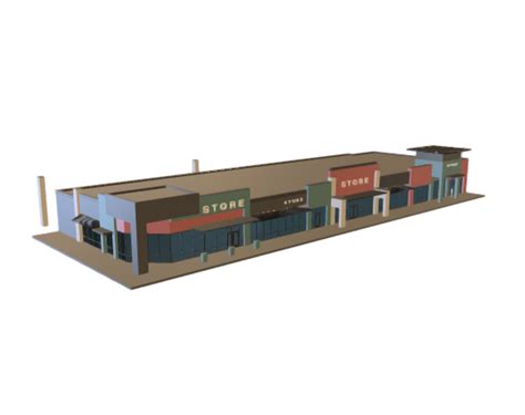 p3d.in - Shops row with bank unit