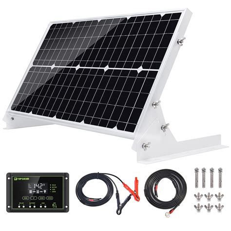 Topsolar 30W 12V Solar Panel kit Battery Charger Maintainer + 10A ...