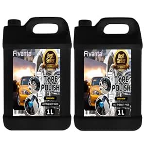 Tyre Polish 2L Polish for Instant Shine with 2 Foam Applicator Sponges ...
