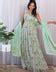 Sage Green Handwork Printed Georgette Anarkali with Embellished Belt