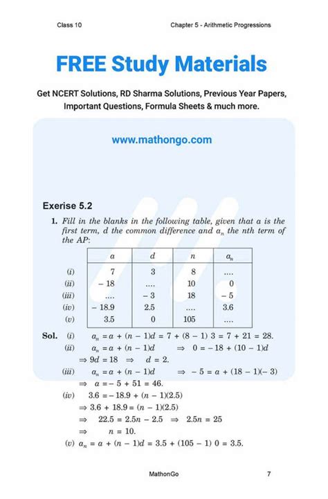 Image result for Class 10 Chapter 5 Maths Solutions