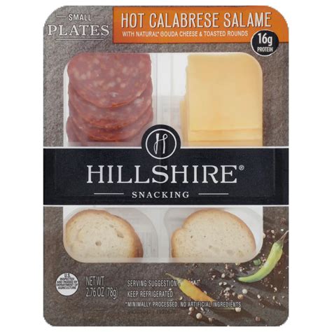 Hillshire® Snacking Small Plates, Hot Calabrese Salame Deli Lunch Meat ...