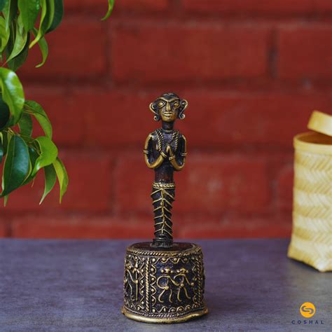 Handmade Brass Tribal Figurine | Bastar Dhokra Art | Decorative Showpi ...