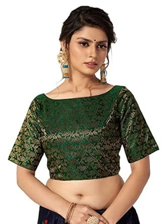 HIMALAY Fashion Fancy Exclusive Boat Neck Woven Brocade Half Sleeve ...