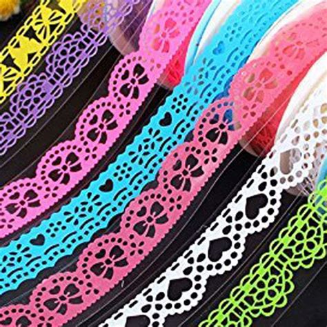 Buydee 3pcs Decorative Sticker Strips of Lace, Adhesive Tape Cute DIY ...
