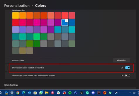 Image result for Customize Taskbar Color Windows 11