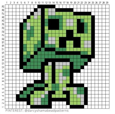 Minecraft Pixel Art Raster Creeper