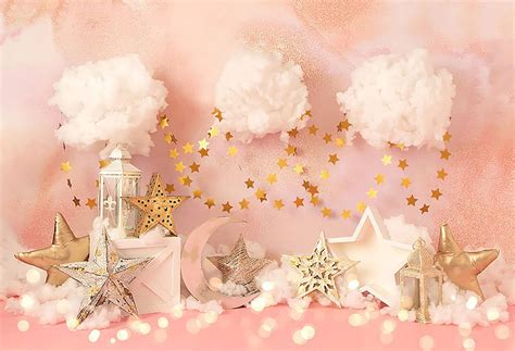 MEHOFOND Gold Pink Photo Backdrop for Girl Kids | Ubuy India