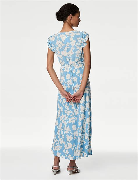 Buy Floral Sweetheart Neckline Midaxi Tea Dress at Marks & Spencer