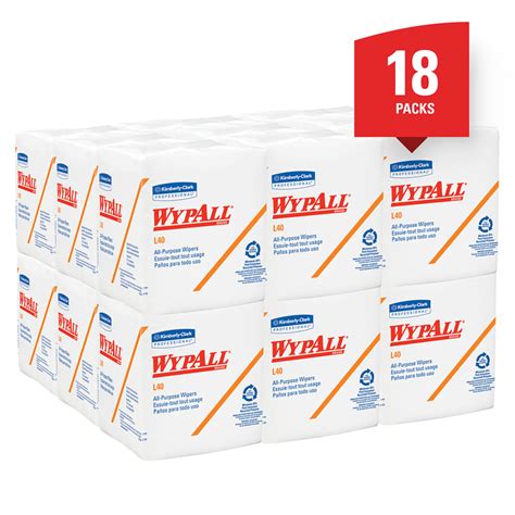 WypAll® L40 Disposable Cleaning and Drying Towels (05701), White ...