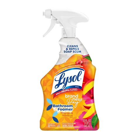 Lysol Brand New Day Foaming Cleaning Spray for Bathrooms, Mango ...