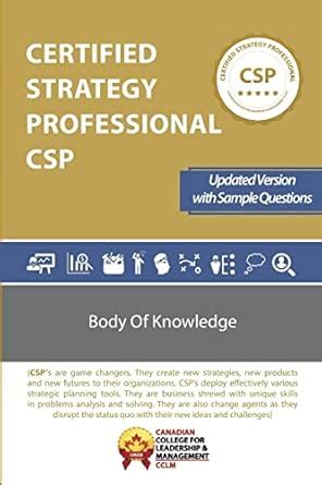Buy Certified Strategy Professional CSP Body of Knowledge: CSPBOK ...