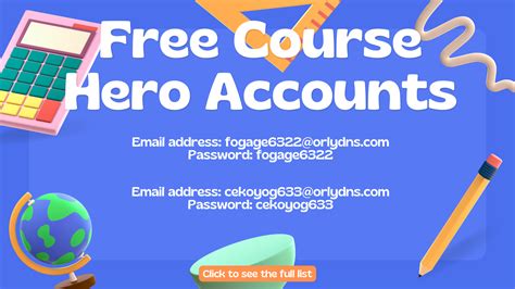 40+ Free Course Hero Accounts - Followchain
