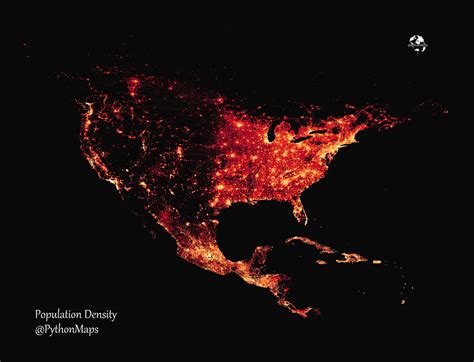 North American Population Map