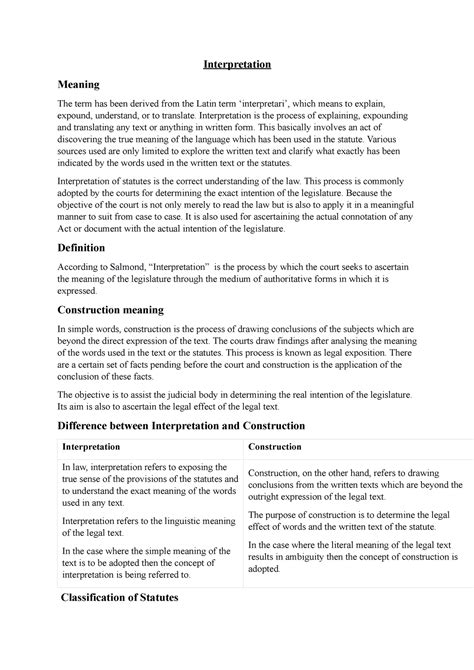 Interpretation clg - Interpretation Meaning The term has been derived ...