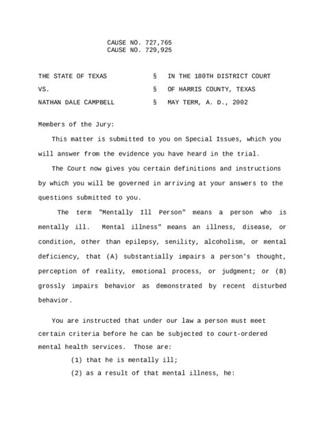Felony Mental Health Court Doc Template | pdfFiller
