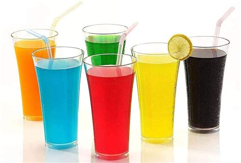 Buy TENFIRE® Clear (Pack of 6) Juicy Plastic Transparent Glass Set, ABS ...