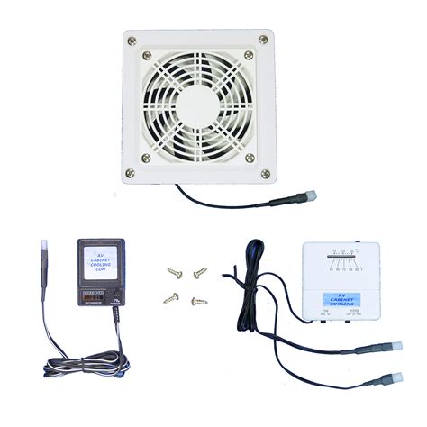 Buy AV Cabinet cooling fan system with thermostat & multi-speed (white ...