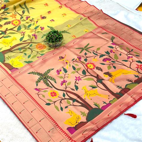 Jungle Tissue Muniya Saree – Pruthviraj Sarees