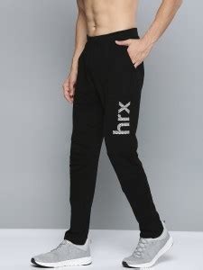 HRX by Hrithik Roshan Solid Men Black Track Pants - Buy HRX by Hrithik ...