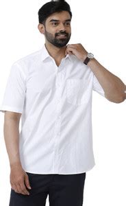 Uathayam Men Solid Casual White Shirt - Buy Uathayam Men Solid Casual ...