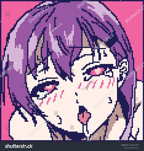 Ahegao Anime Face Pixel Art 13 Stock Vector (Royalty Free) 2286010851 ...