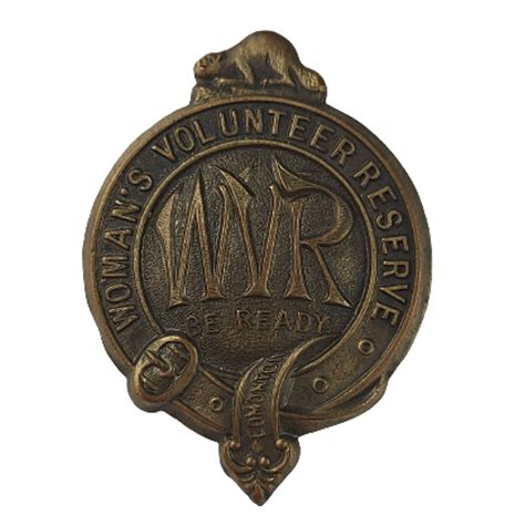 WW2 Woman's Volunteer Reserve Cap Badge - Jackson Bros – Canadian ...