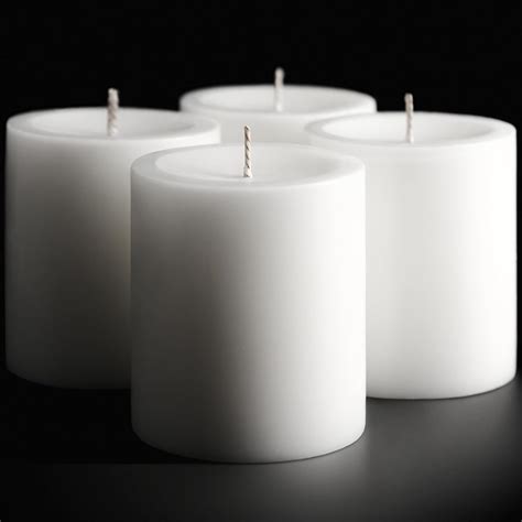 Amazon.com: Unscented White Pillar Candles, 3 inch Pillar Candles for ...