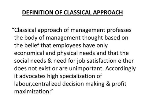 Image result for Classical Approach Management