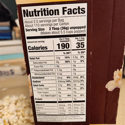 Popcorn Nutrition Label NEW LIGHT & TANGY POPCORN SEASONING – Mingle