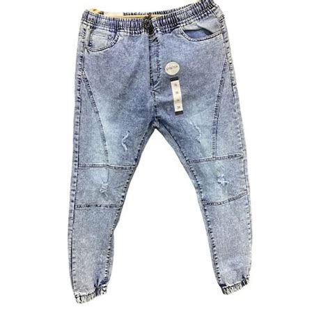 Buy Boy Hood Jeans Men's Denim Regular Fit Mid Rise Light Blue Joggers ...