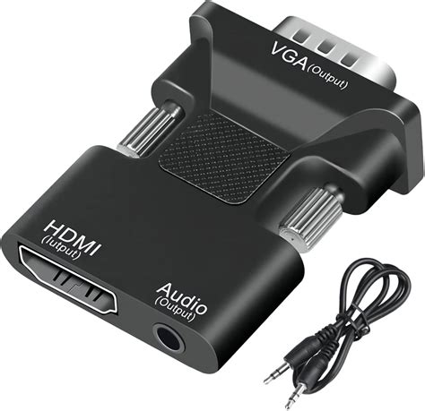 MICROWARE HDMI to VGA Adapter, Audio Output Cable Computer Set-top Box ...