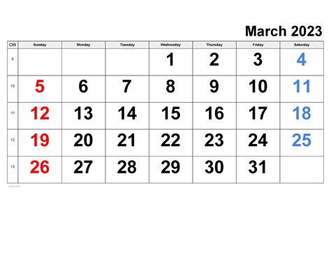 March 2025 Calendar | Free Printable PDF, XLS and PNG
