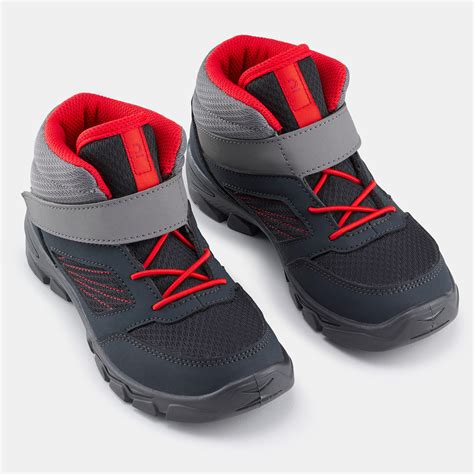 Kids’ Hiking Shoes with Velcro Strap MH100 Mid from Jr