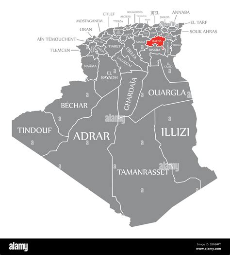 Map Batna Algeria