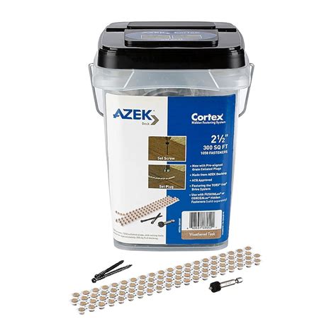 TimberTech Cortex Collated Vintage Screws and plugs Weathered Teak ...