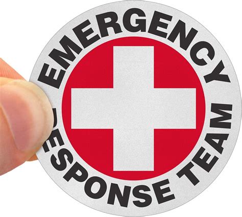 SmartSign Emergency Response Team Hard Hat Sticker | India | Ubuy