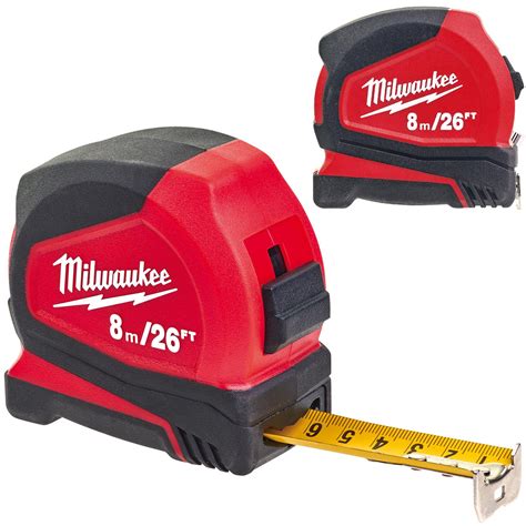 Milwaukee Tape Measure 8m 26ft Metric Imperial Pro Compact Pocket Tape