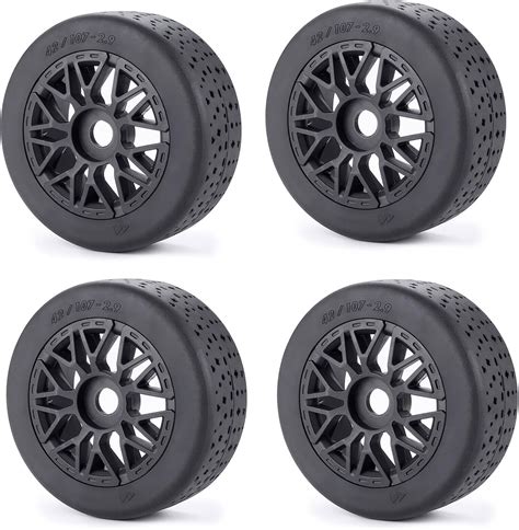 Amazon.com: CNszlan 1/7th RC Car Wheel Rims Tires Upgrades for 1/7th RC Car Arrma Limitless F1 ...